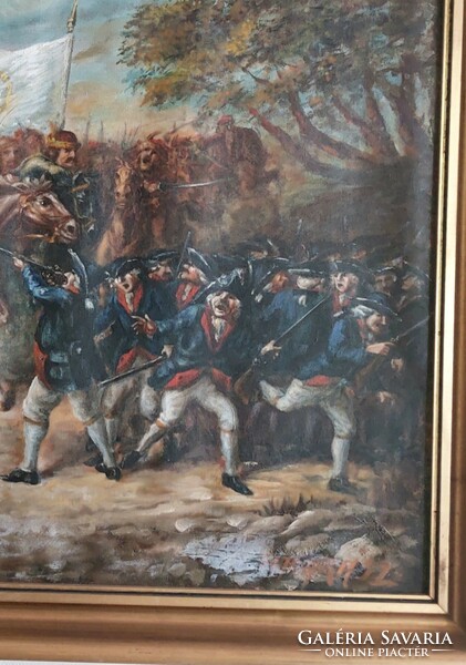 Madarász's painting The Battle of László 95x63 cm