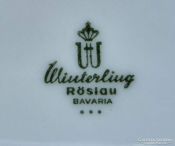 Winterling Röslau Bavaria német porcelán kistányér süteményes tányér lóhere mintával