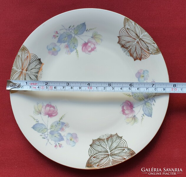 Porcelain small plate cake plate with flower gold pattern