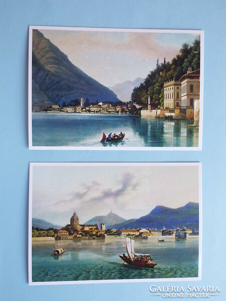 Képeslap (M1) - Olaszország - Comói-tó az 1840-es években - LEÍRÁS!!!