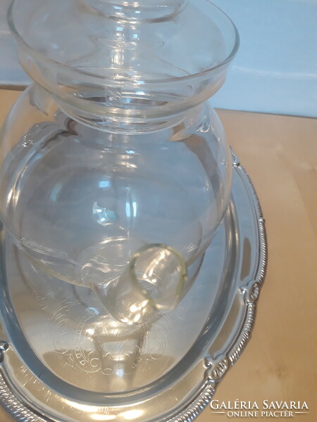 Beautifully shaped glass teapot, tea pourer, jug, jug