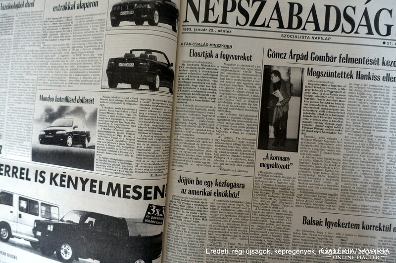 31. Birthday :-) January 5, 1993 / Népszabadság / newspaper - Hungarian / daily. No.: 26620