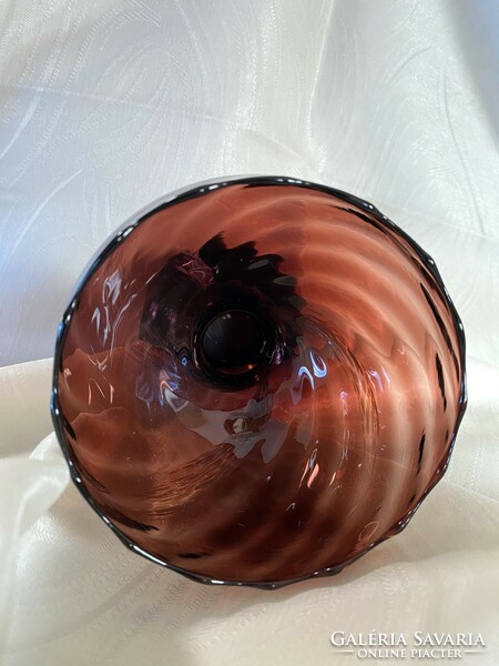 Gorgeous burgundy base color, retro glass goblet, decorative glass, table centerpiece