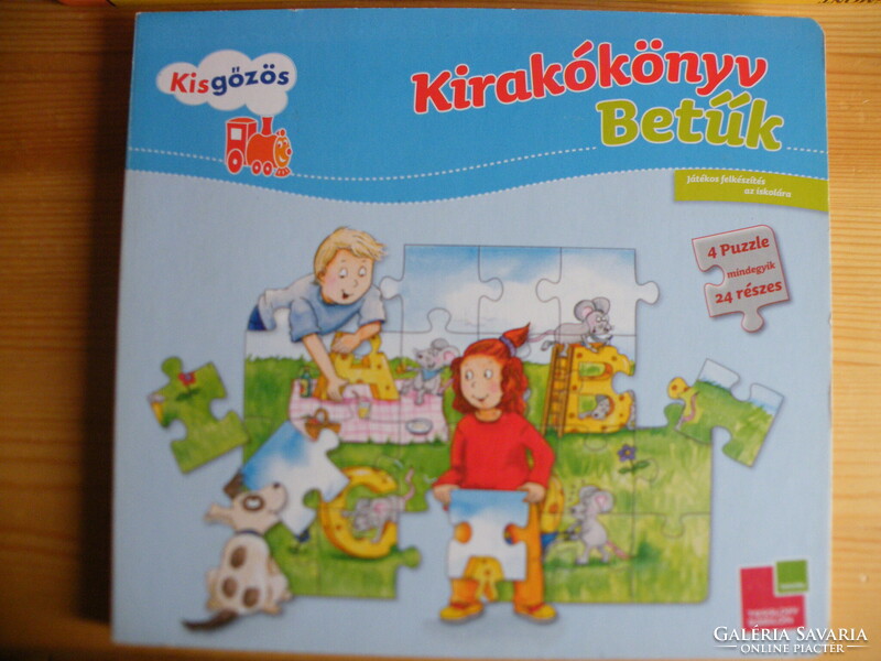 Kirakókönyv, Betűk - Kisgőzös - 4 db puzzle 24 részes mindegyik - Anja Krause