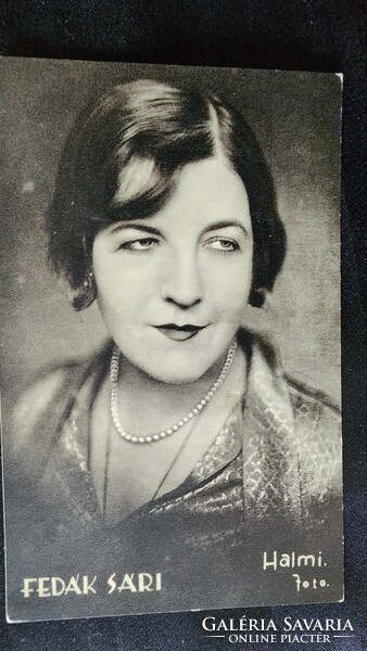 Approx. 1928 Fedák sari dress the private diva prima donna marked Halmi photo sheet