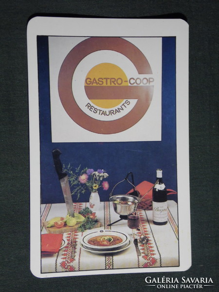 Card calendar, gastro coop catering company, restaurant, tavern, bistro, 1986, (4)