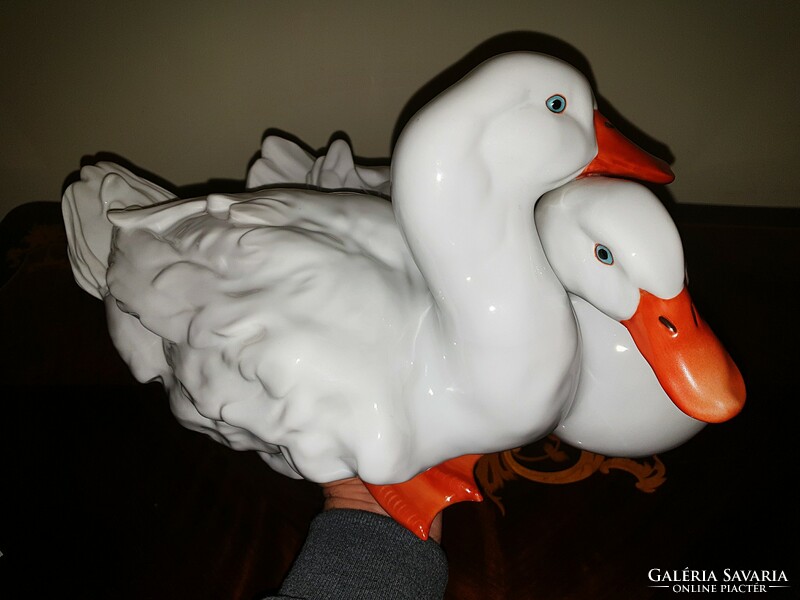 Herend's largest-sized pair of duck figures