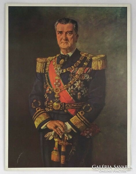 1P966 portrait print of the brave Miklós Horthy of Nagybánya 39 x 29.5 Cm
