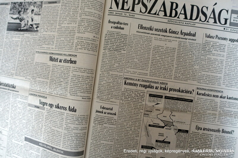 31. Birthday :-) January 6, 1993 / Népszabadság / newspaper - Hungarian / daily. No.: 26621