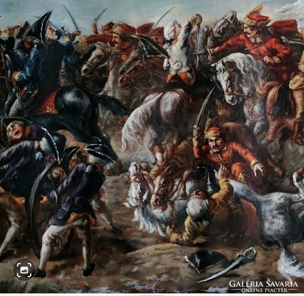 Madarász László Csata című festménye  95x63 cm