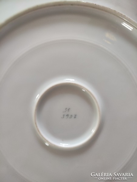 Serving bowl with violet pattern /large size/