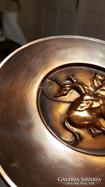 Copper bowl horse wall decoration