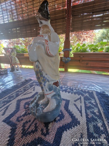 Román népviseletben, lévő, fiatal pár, porcelán figura