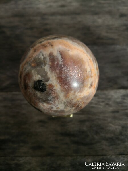 Beautiful moonstone and sunstone sphere, mineral