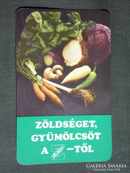 Card calendar, green fruit and vegetable company, 1984, (4)