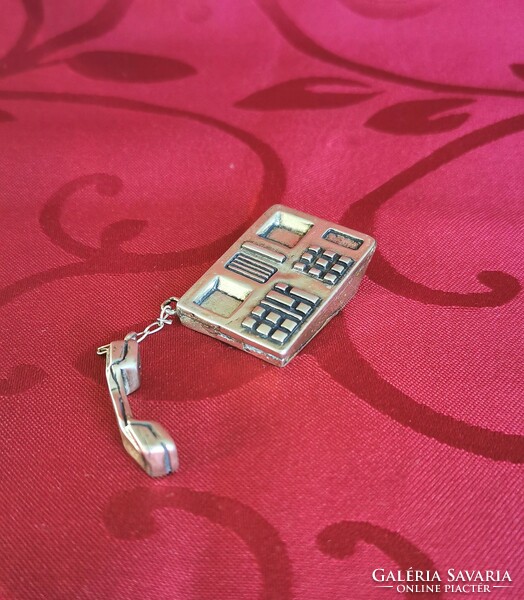 Silver miniature phone