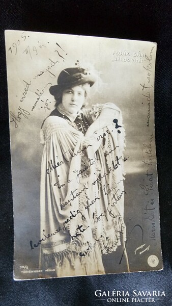 Fedák sari diva prima donna 1905 photo sheet János Vítéz kukorica Jancsi king theater strelisky photo