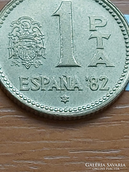 SPANYOLORSZÁG 1 PESETA 1980 (82) Juan Carlos I, Alumínium-bronz, FOCI VB '82  244