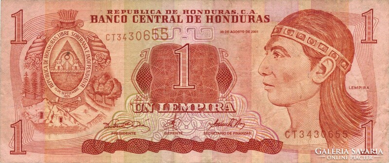 1 lempira 2001 Honduras 2.