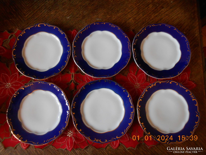 Zsolnay pompadour iii cake / sandwich plate, 6 pcs