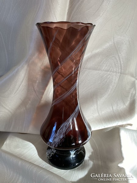 Wonderful burgundy base color, retro glass vase, decorative vase, decorative glass