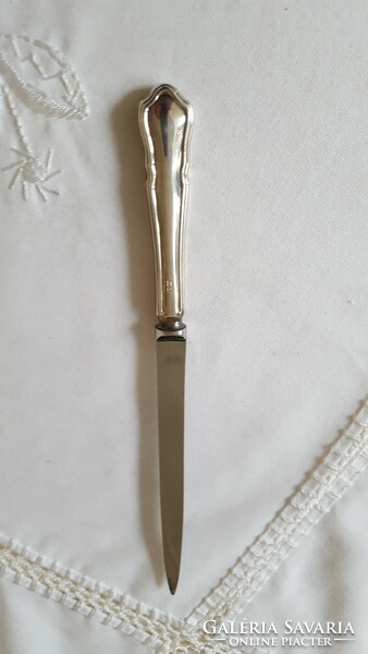 English silver-handled leaf opener
