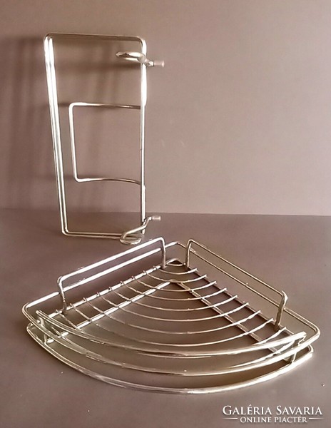 Hollywood Regency kitchen metal shelves negotiable art deco design