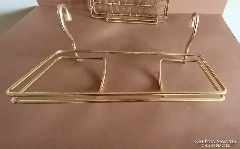 Hollywood Regency kitchen metal shelves negotiable art deco design