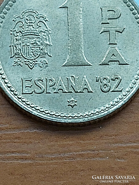 SPANYOLORSZÁG 1 PESETA 1980 (80) Juan Carlos I, Alumínium-bronz, FOCI VB '82  243