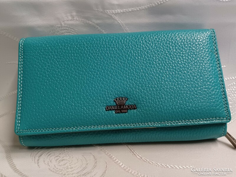 Turquoise women's wallet daniela moda