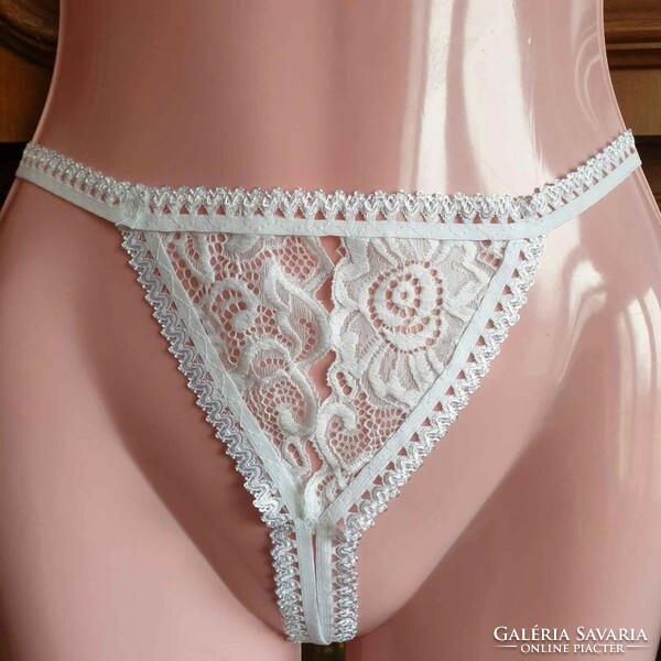 Fen37 - women's underwear - open lace thong