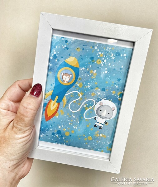 Children's room picture - the universe is calling - 3-piece set