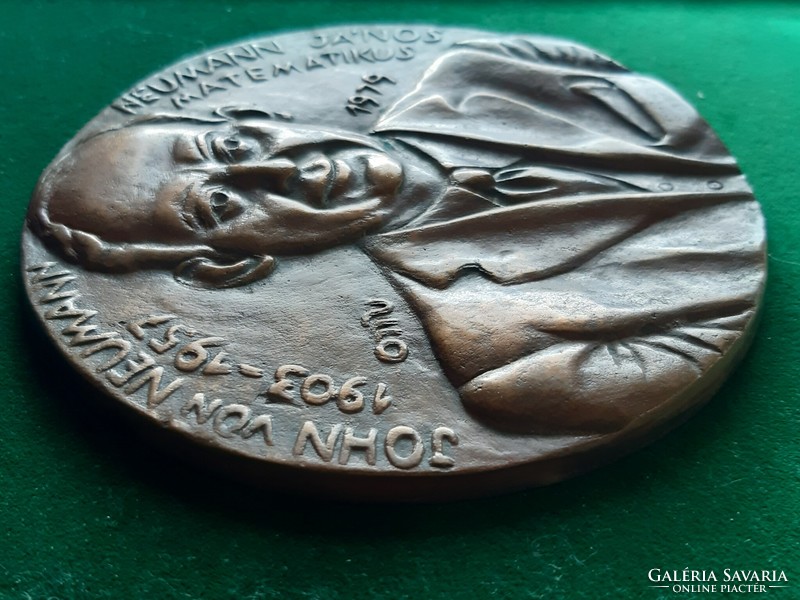 Mária Osváth: mathematician János Neumann, 1979, medal, plaque, relief