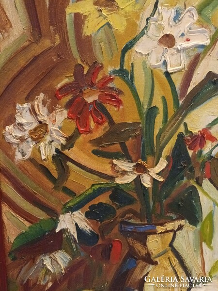 István Somogyi - flower still life 50x70cm