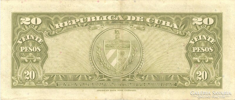 20 peso pesos 1960 Kuba 2.