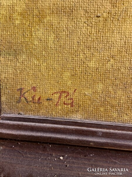 Ku-pá with sign, oil on canvas, still life, 70 x 43 cm. 0258