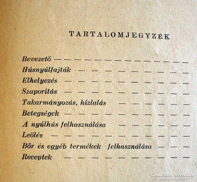 Húsnyúl tartás 1945