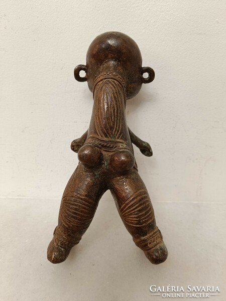 Antik afrikai szobor benini bronz harcos figura Benin 465 8200