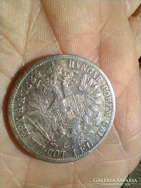 Ausztria Ferenc József .900 ezüst 1 Florin 1884, 12.00g