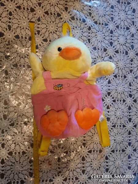 Plush toy, duck for a girl, approx. 35 Cm, backpack, negotiable