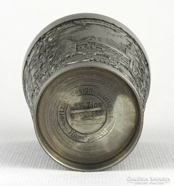 1Q076 baden württemberg - crailsheim German pewter cup 8.5 Cm