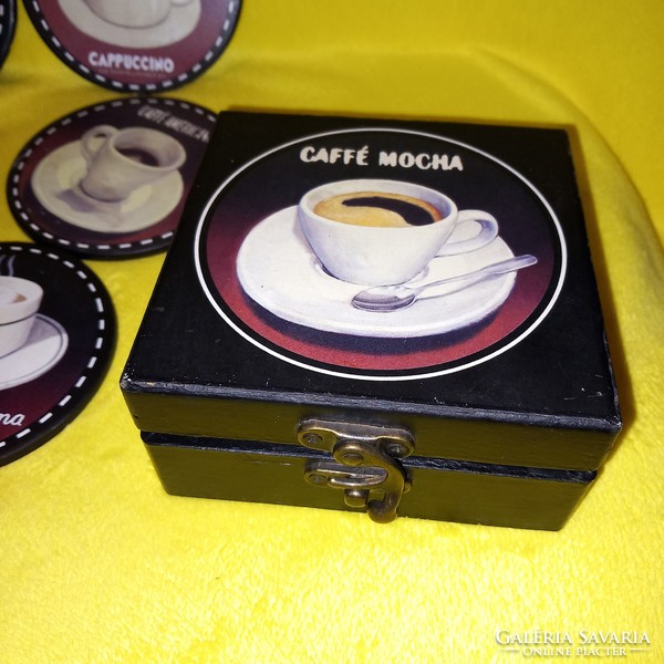 " CAFFÉ MOCHA  " ,6 db poháralátét + a doboza.