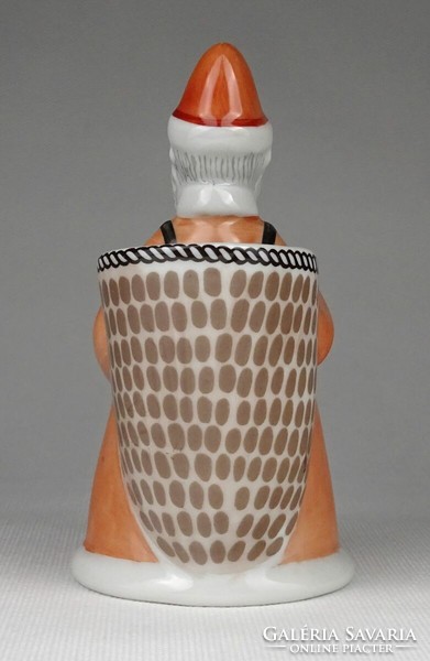1Q008 Hibátlan Hollóházi porcelán Mikulás figura puttonnyal 13 cm
