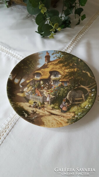 English coal port scene, porcelain decorative plate, wall decoration