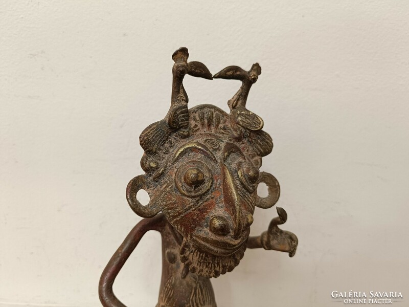 Antique African Sculpture Benin Bronze Warrior Figure Benin 466 8204