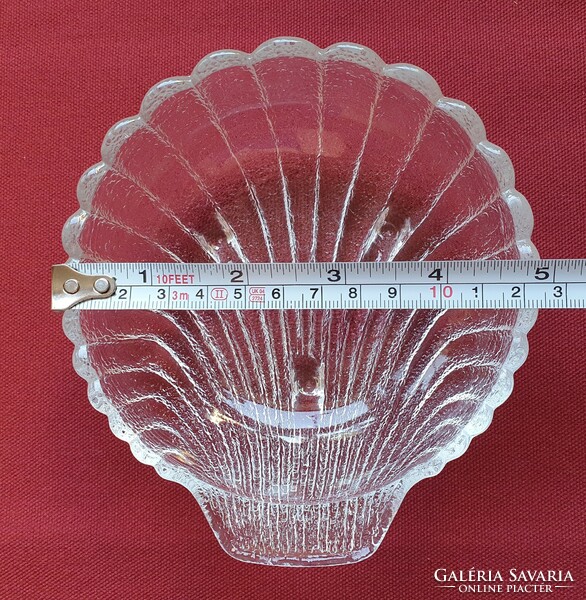 Üveg kagyló alakú tál tányér tálka kínáló
