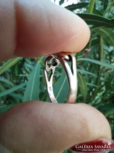 Szivecske mintás ezüst gyűrű