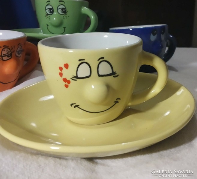 Ceramic coffee set faces