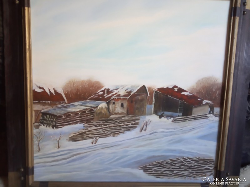 A painting! Winter landscape!