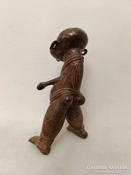 Antik afrikai szobor benini bronz harcos figura Benin 465 8200